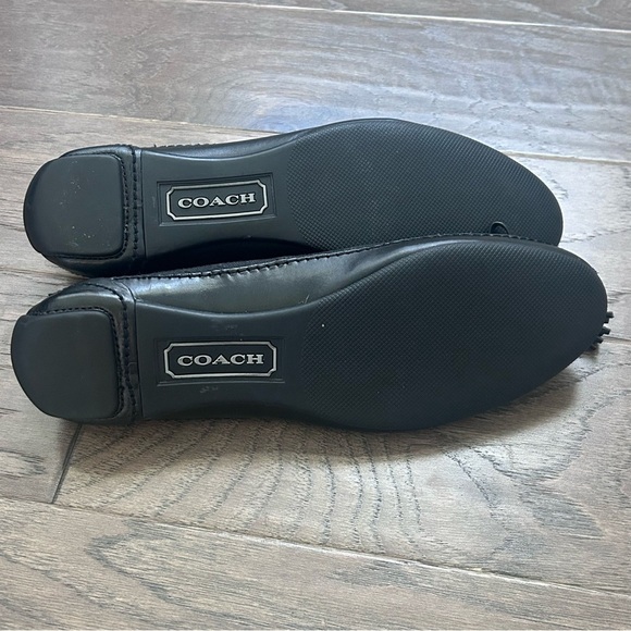 Coach Flats. Black Ballet Flats. Bow. - Picture 5 of 7